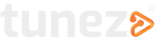 white logo of tunez